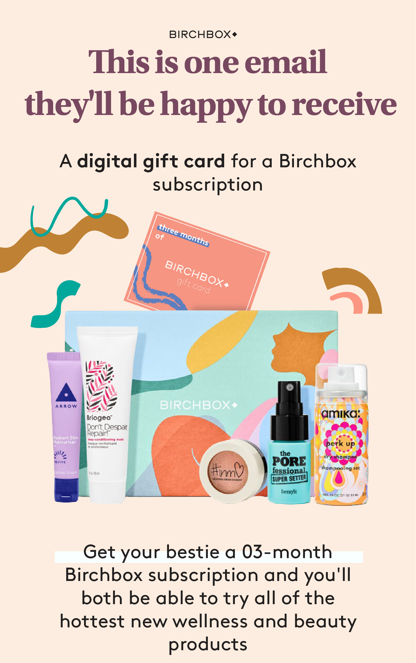 Beauty subscription gift cards