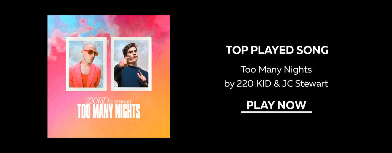 Top Played Song - Too Many Nights by 220 KID and JC Stewart