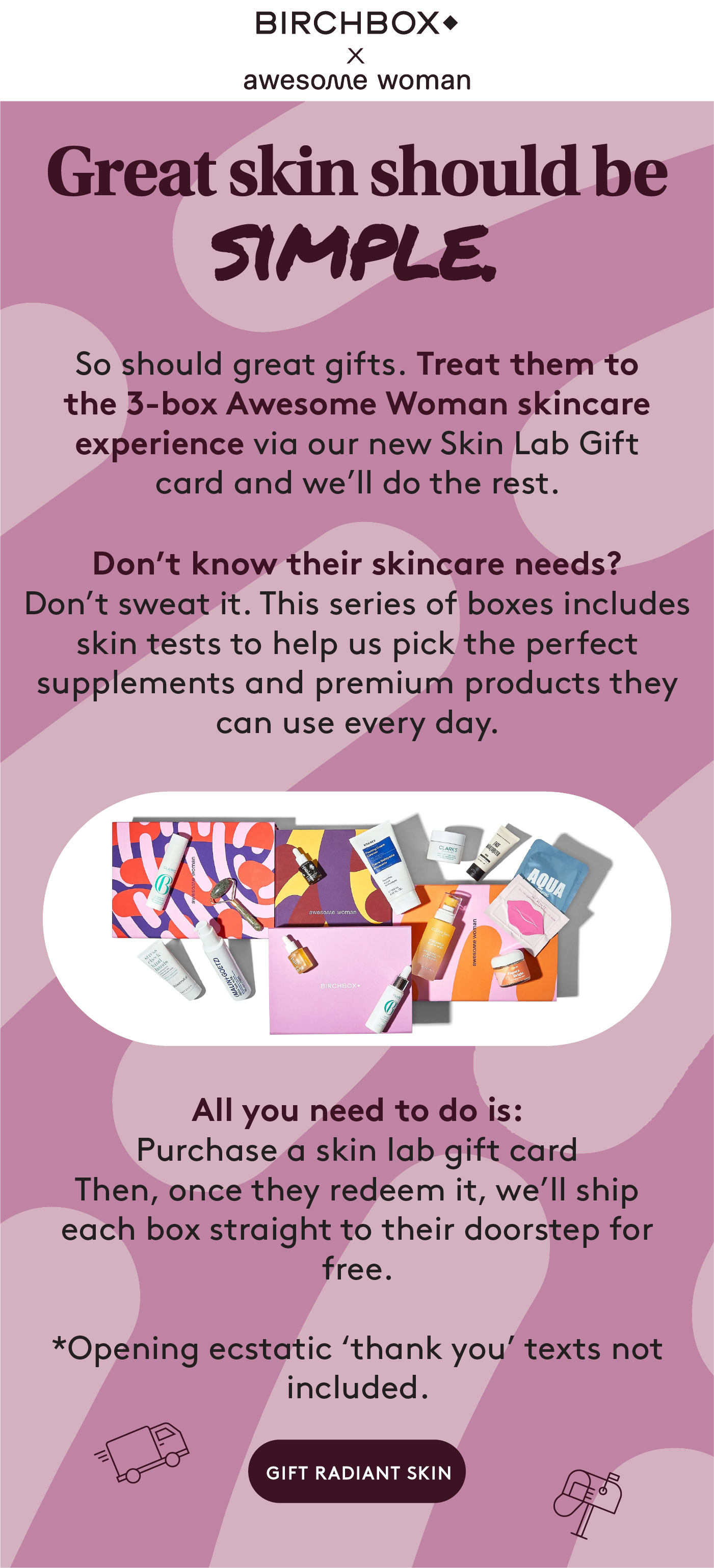 Skin lab gift card