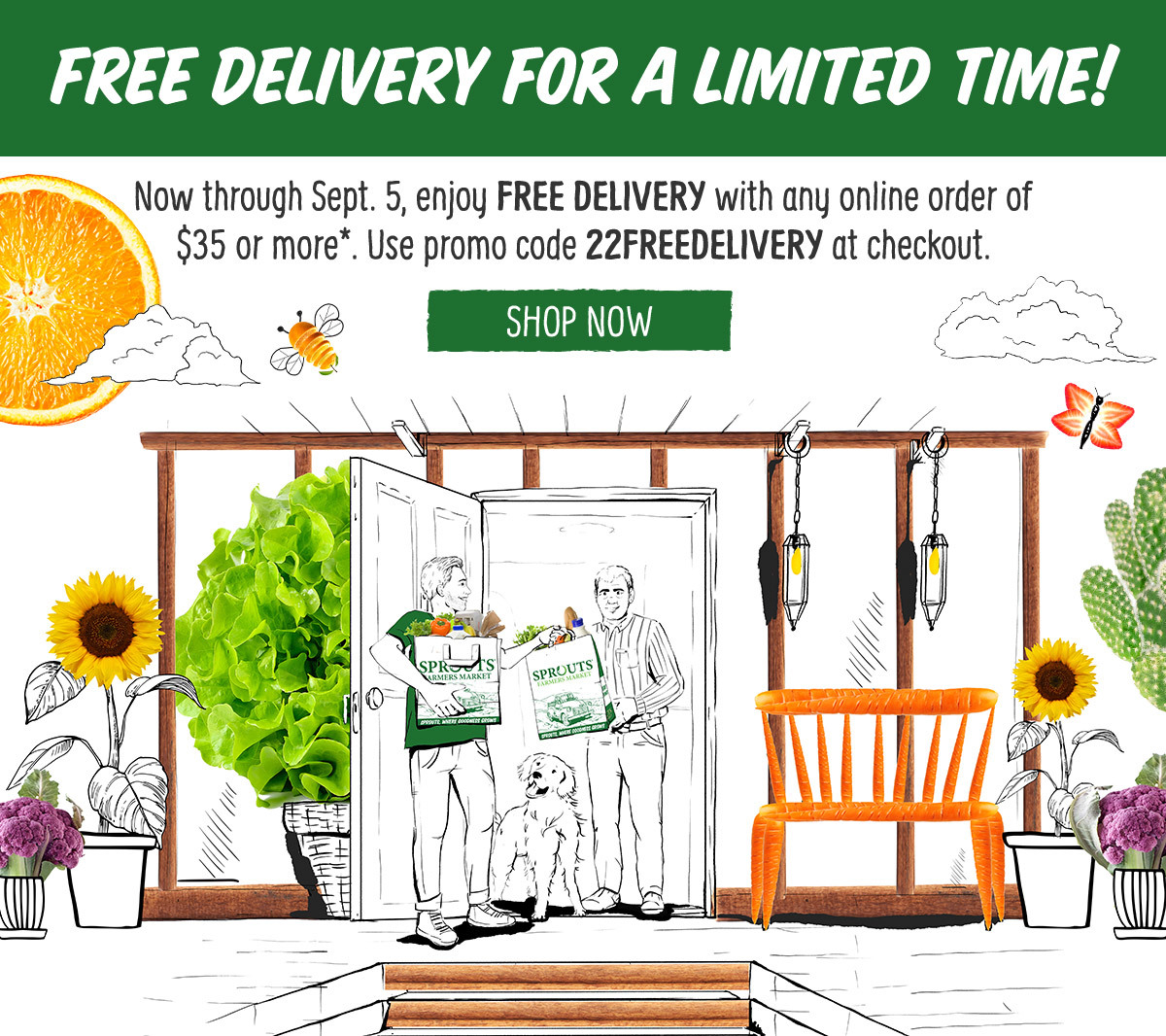 🤩 FREE delivery this week only! Sprouts Farmers Market