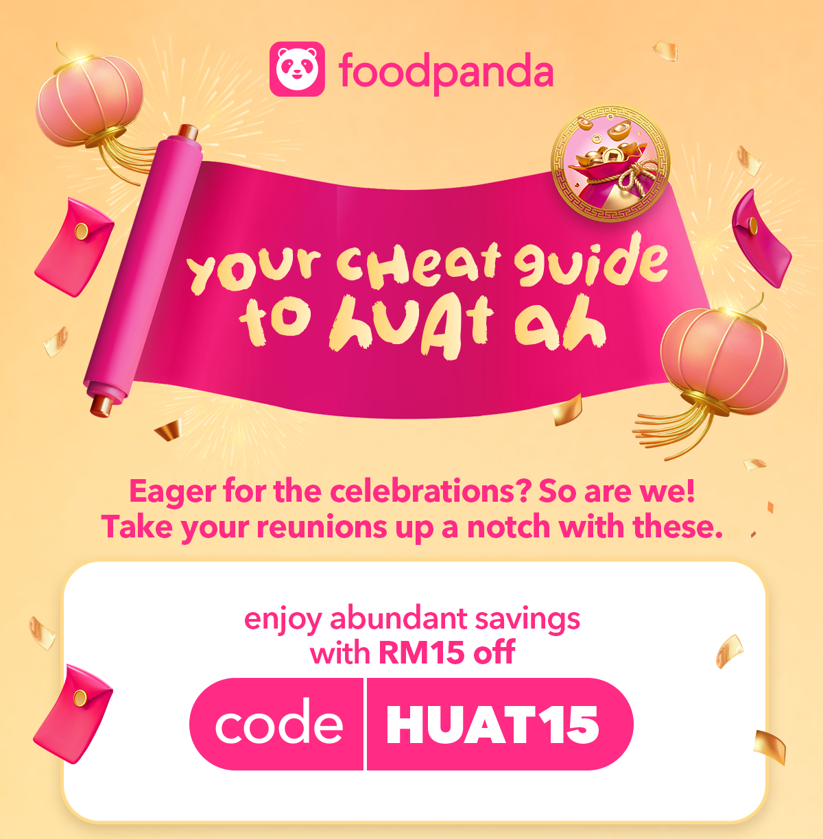 🏮🐰 HUAT a way to celebrate! foodpanda