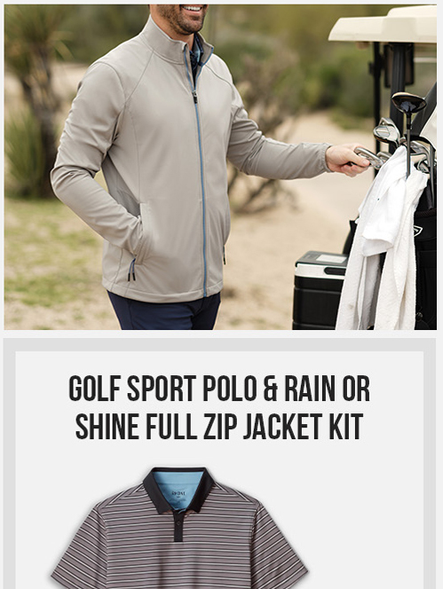 GOLF SPORT POLO & RAIN OR SHINE FULL ZIP JACKET KIT