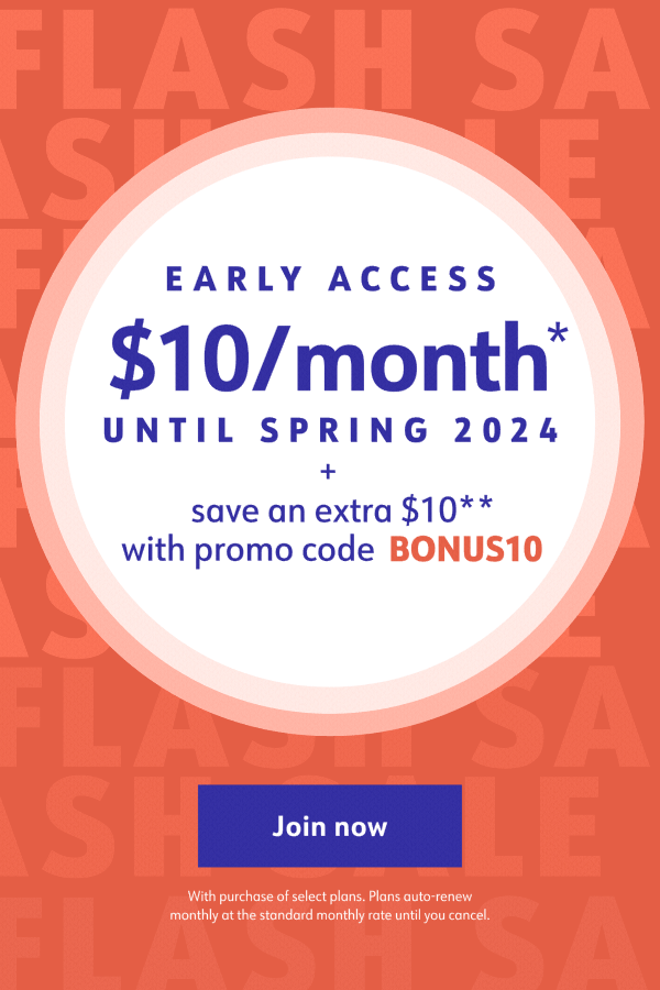 Early access to 10/month till spring Weight Watchers