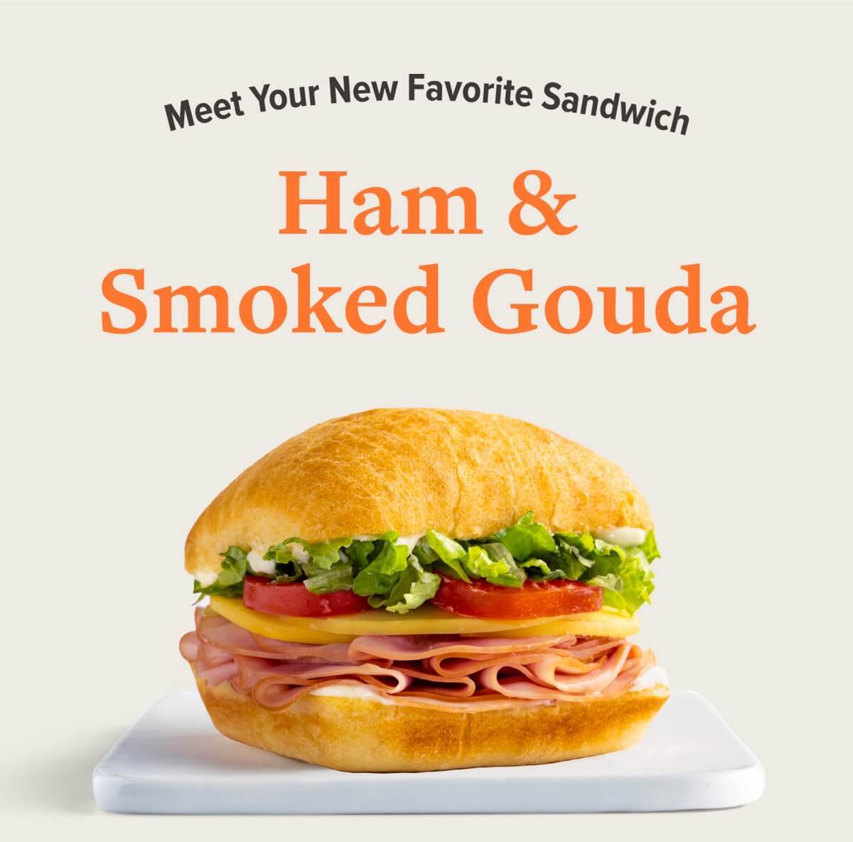 NEW! Ham & Smoked Gouda Sandwich Cafe Zupas