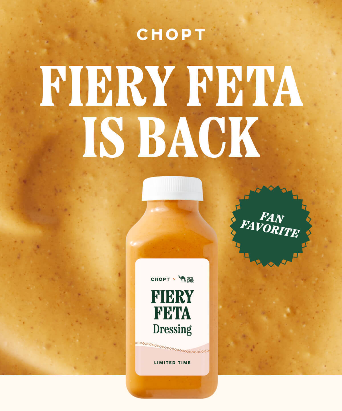 Your Salad's New BFF Fiery Feta Dressing Chopt Salad