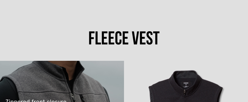 New Fleece Vest in Black