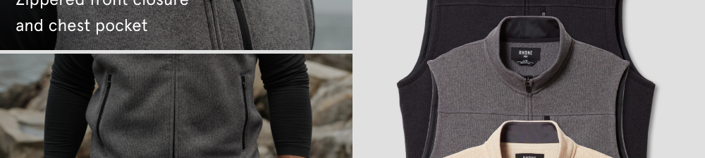 New Fleece Vest in Dark Gray Heather