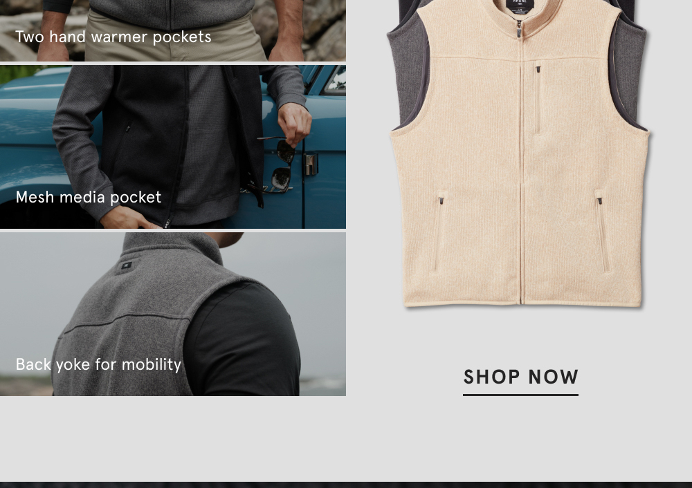 New Fleece Vest in Oatmeal Heather