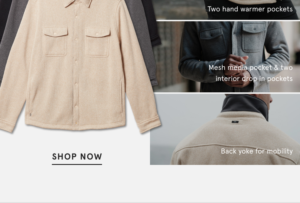 New Fleece Shacket in Oatmeal Heather