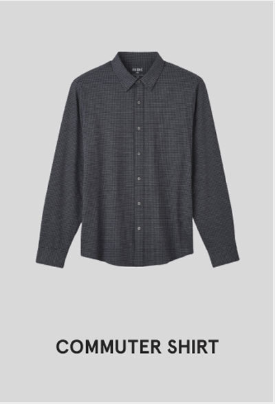 COMMUTER SHIRT - SLIM FIT  Navy/Gray Check