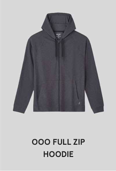 OOO Full Zip Hoodie Asphalt Heather