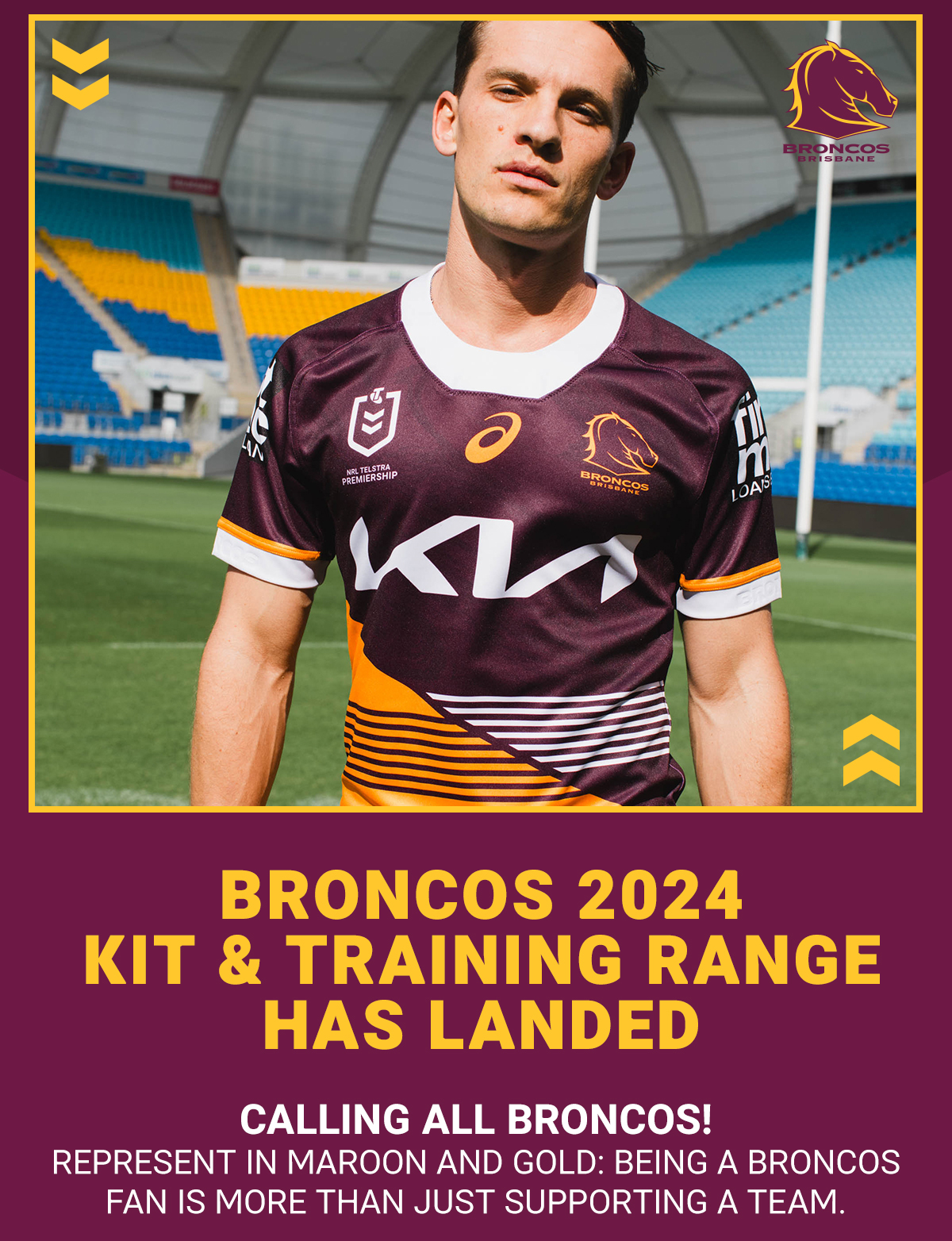 Broncos 2024 Kit and Training Range has Landed 🐎 NRL Shop