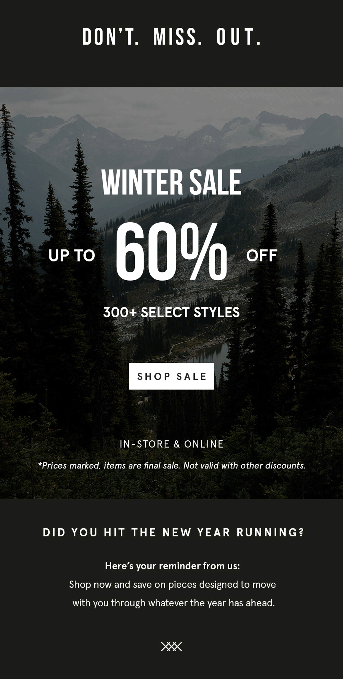 End of Season Sale: Up to 60% OFF