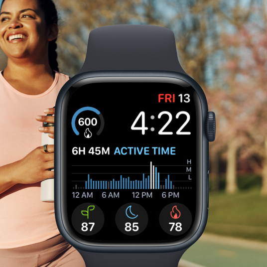 Picture showing Apple Watch integration