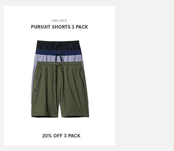 Pursuit Shorts 3 Pack