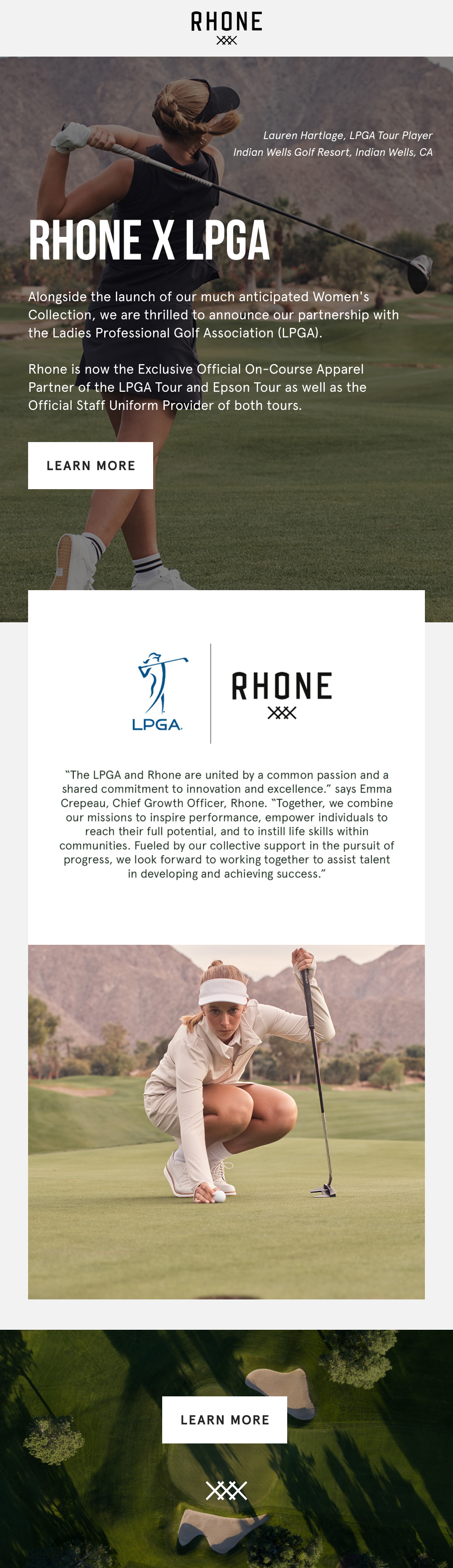 Rhone x LGPA Announcement 