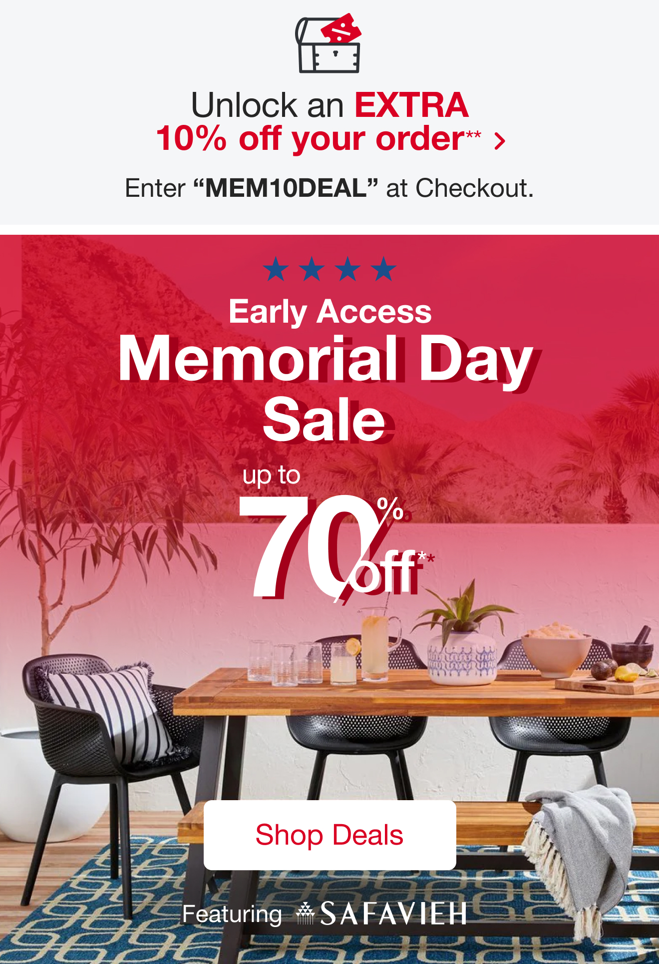 Up To 70% off Memorial Deals with Code MEM10DEAL