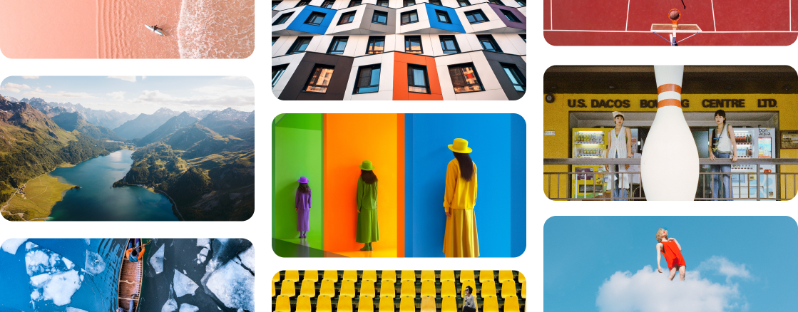 An array of photos