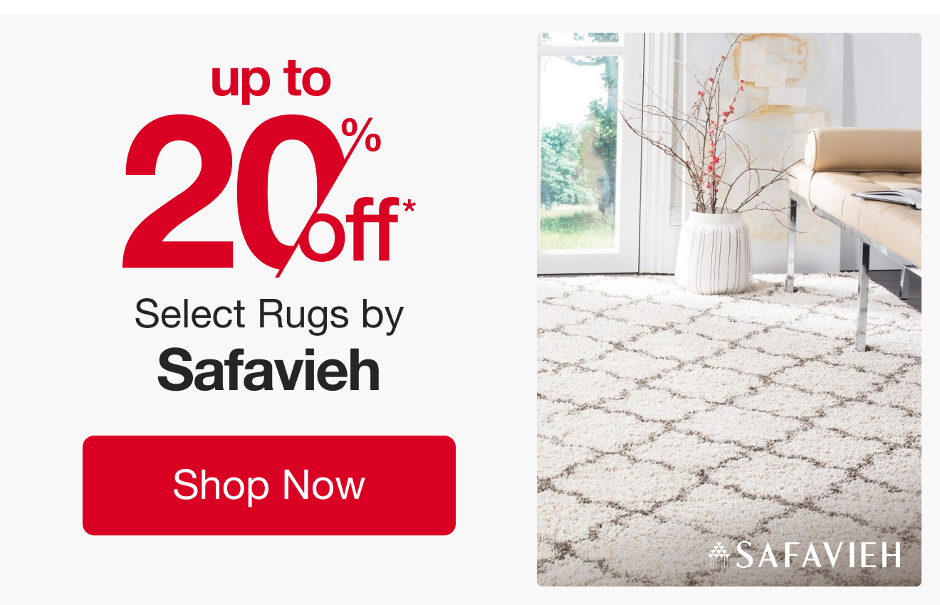 Up to 20% Off Select Rugs by Safavieh*