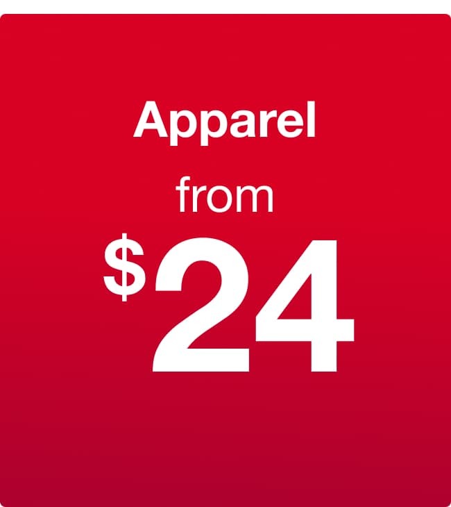 Apparel from $24