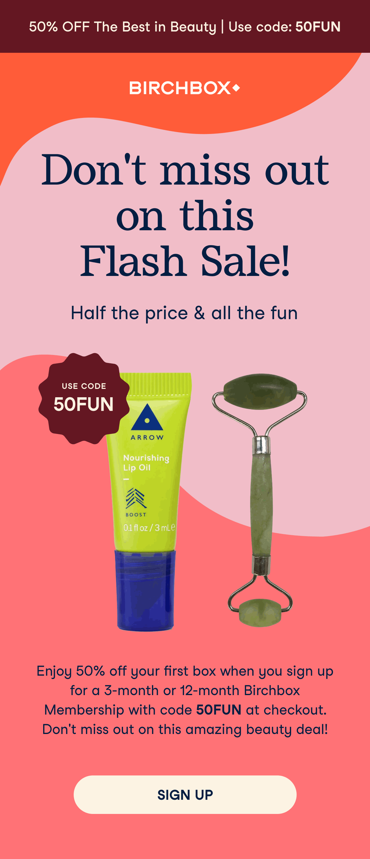 Flash sale - 50% off the fun!