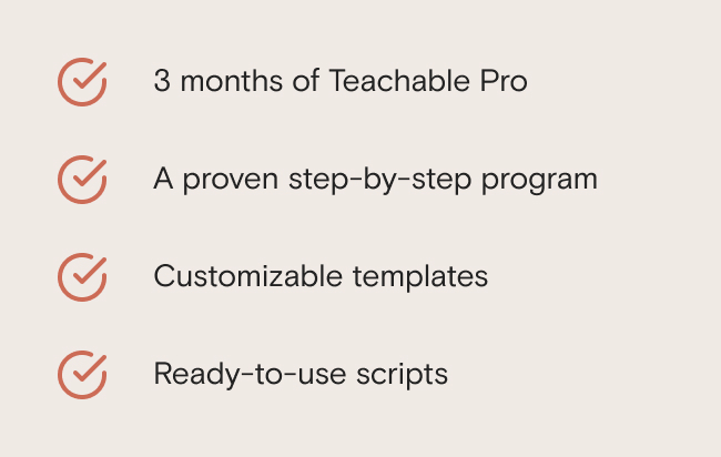 3 months of Teachable Pro for $99