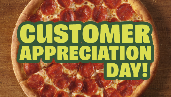 Celebrate with $5.99 large pizzas!