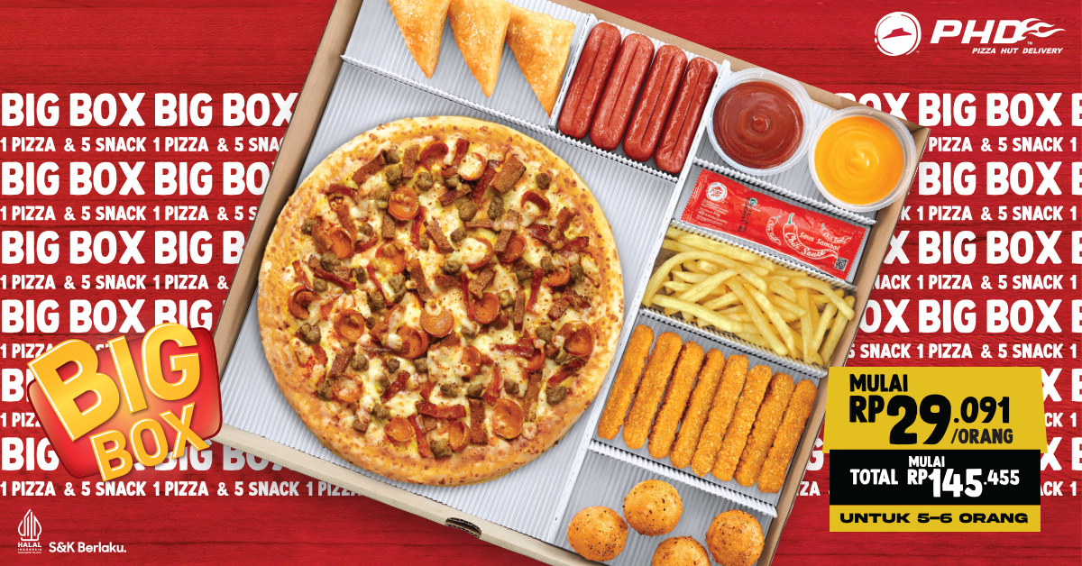 Big Box, 1 Pizza & 5 snack!😍