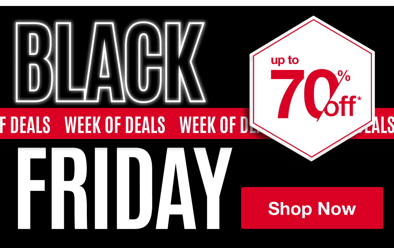 Black Friday up to 70% off