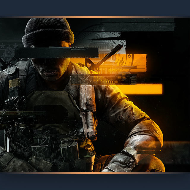 Key art for Call of Duty®: Black Ops 6 featuring an operative with obscured features.