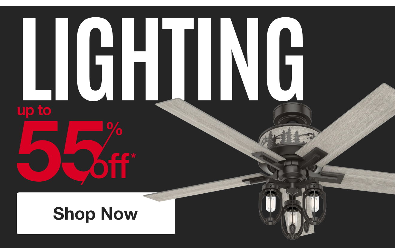 Lighting up to 55% off