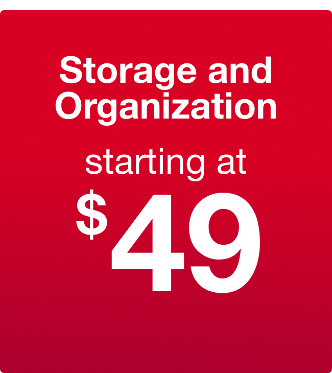 Storage and Organization starting at $49