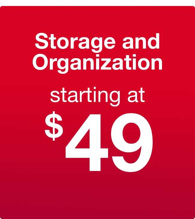 Storage and Organization starting at $49