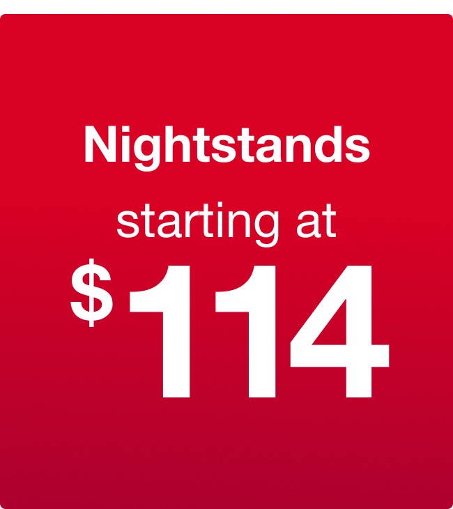 Nightstands starting at $114
