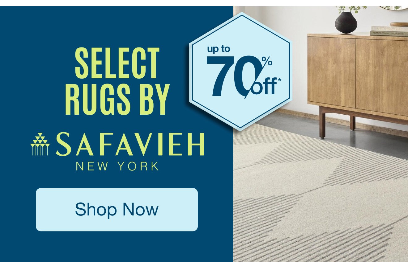 UP TO 70% OFF Select Rugs by Safavieh*