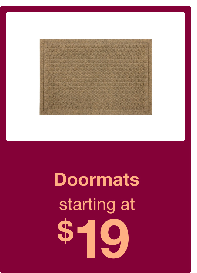 Doormats starting at $19