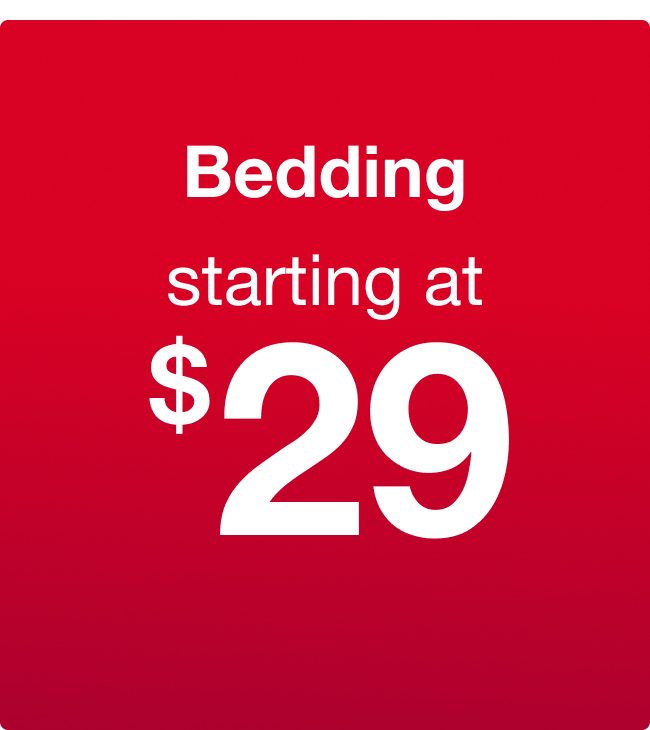 Bedding starting at $29