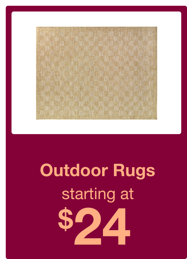 Outdoor Rugs starting at $24