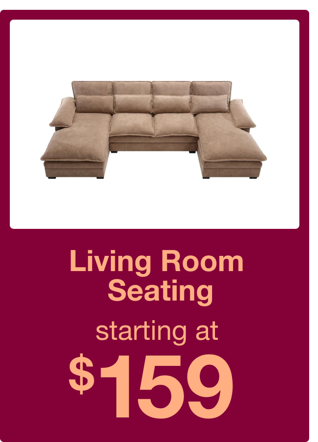 Living Room Seating starting at $159