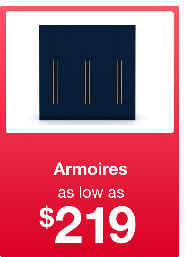 Armoires as low as $219