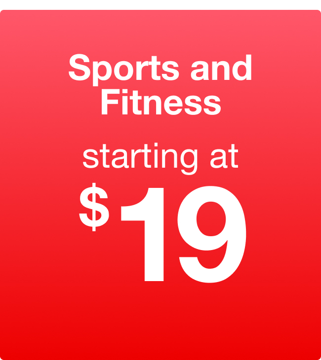 Sports and Fitness starting at $19