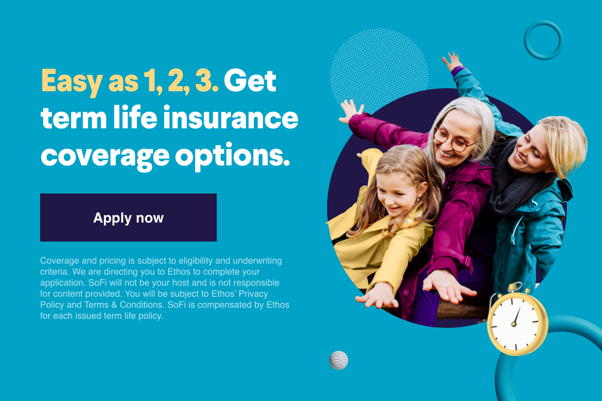 Easy as 1, 2, 3. Get term life insurance coverage options. Apply now