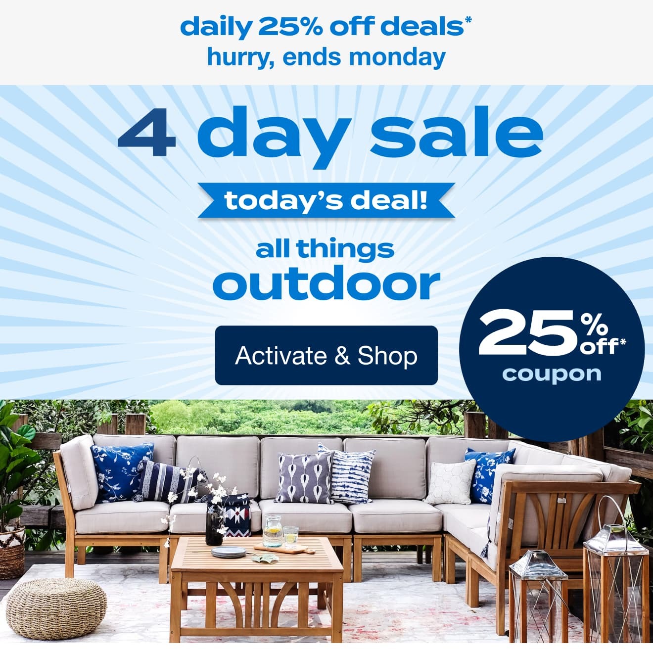 25% off outdoor