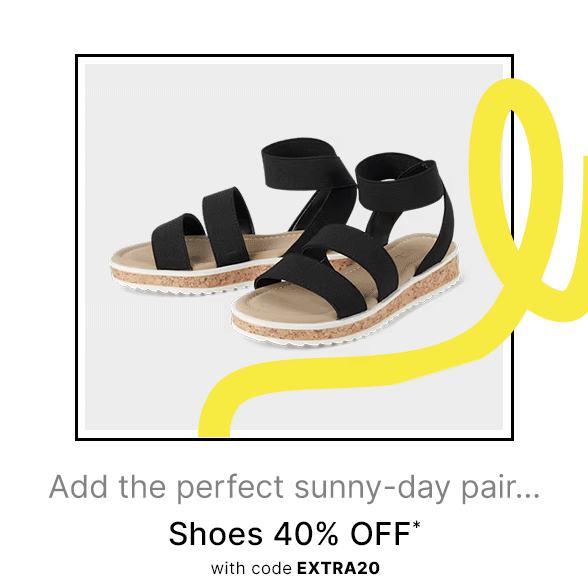 40% off Shoes with code EXTRA20