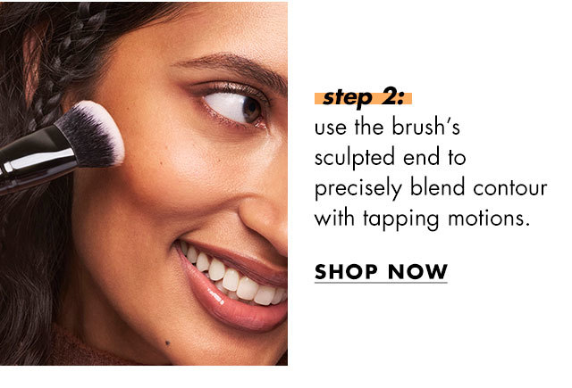 Step 2: use the brush's sculpted end to blend contour