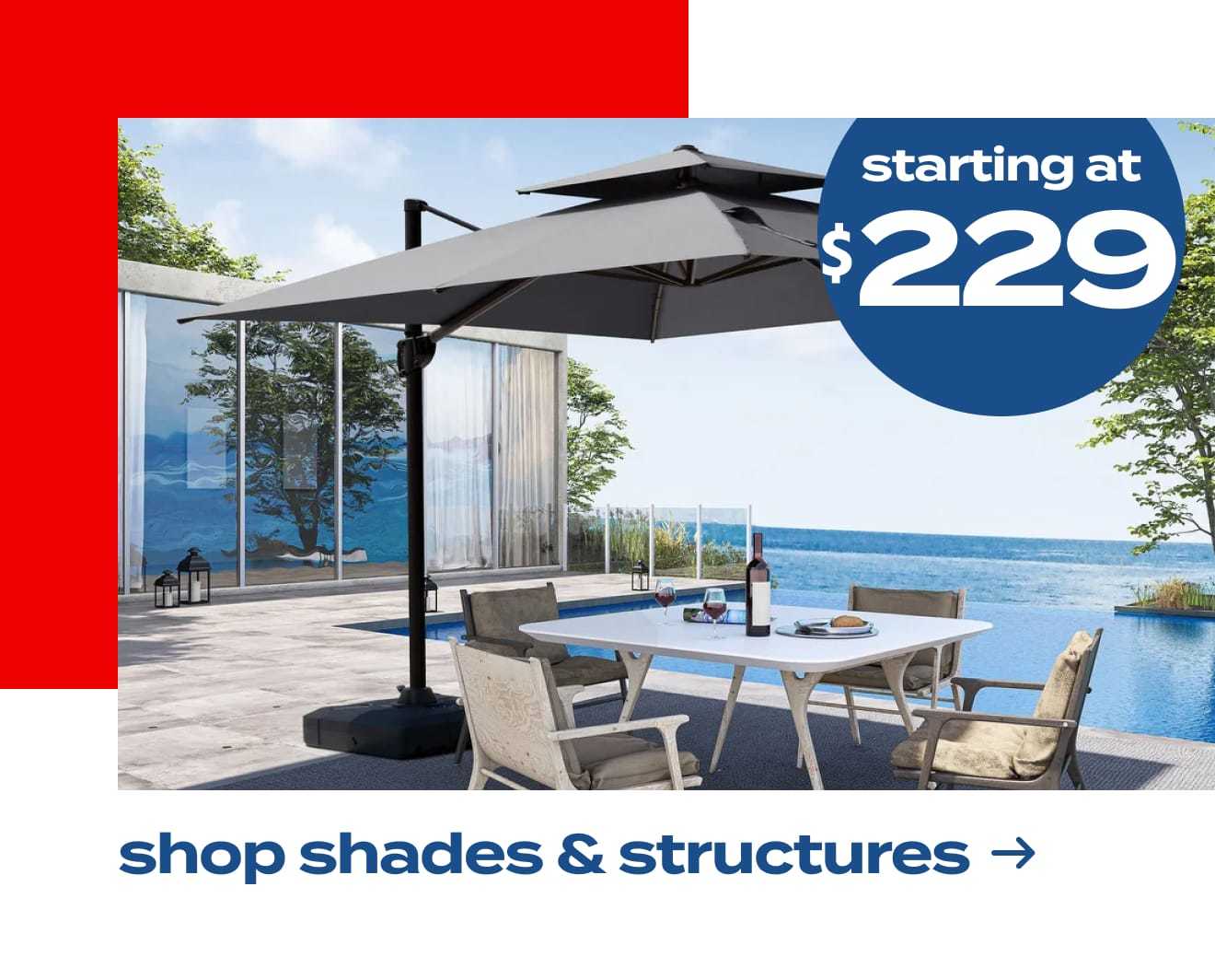 Shop outdoor shades & structures