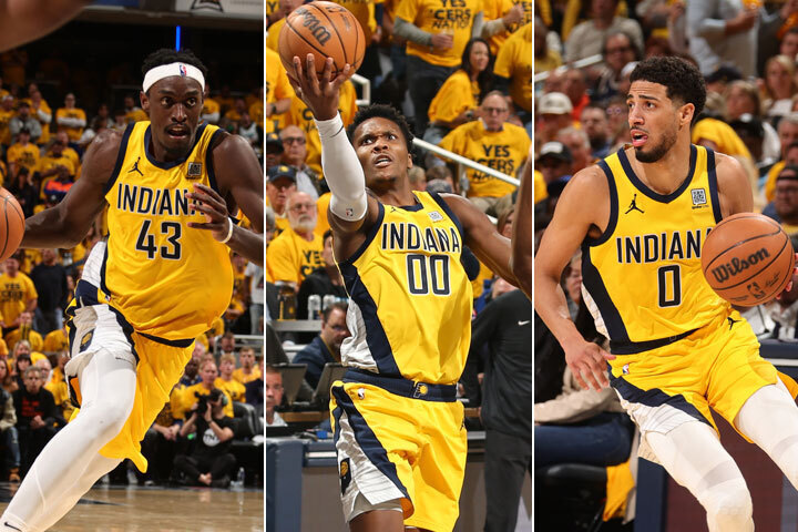 Pascal Siakam, Bennedict Mathurin, Tyrese Haliburton