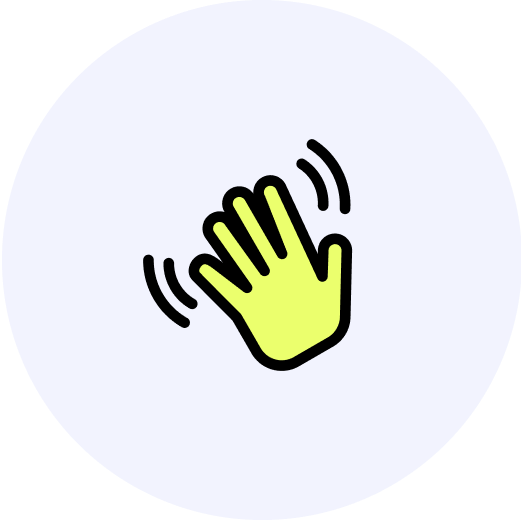 Illustration of a waving hand
