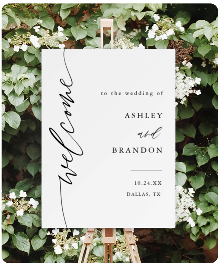 Wedding welcome sign image