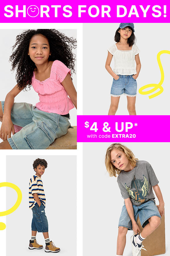 $4 & up Shorts with code EXTRA20